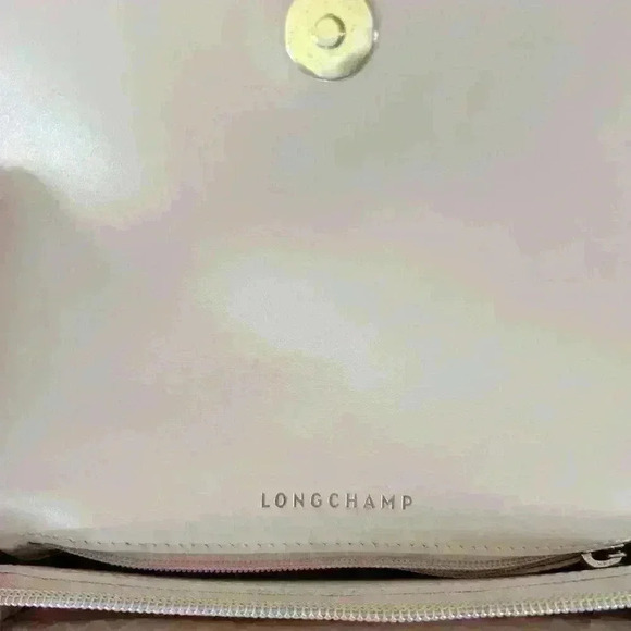 Longchamp Light Pink Leather Flap Honore Crossbody Bag - Picture 12 of 13